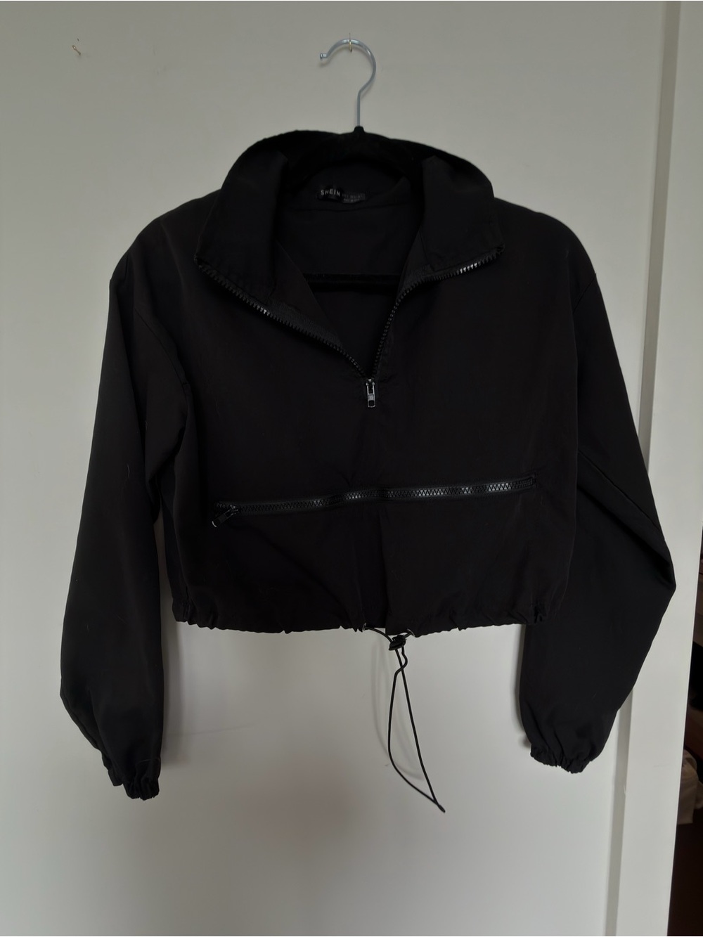 3/$45 Black Cropped Pullover Bomber Jacket